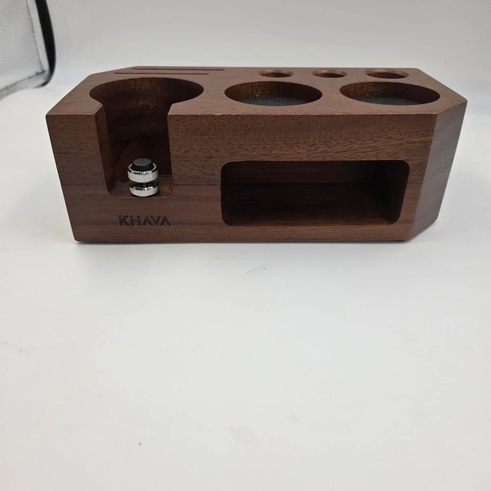 KNODOS Rosewood Espresso Tamping Station 54mm for Breville Portafilter Holder O3